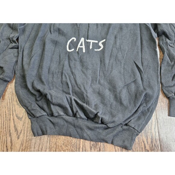 Vintage 80's Cats The Musical Black Crewneck Sweatshirt USA Made Size L - Picture 3 of 16